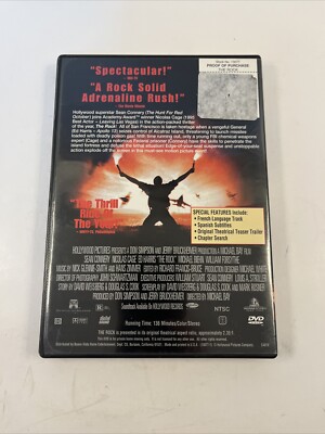 The Rock Dvd - Sean Conery - Nicolas Cage - Ed Harris | eBay
