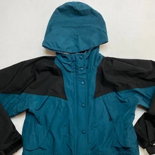Vintage Eastern Mountain Sports Gore Tex Jacket Men's L Blue Waterproof Nylon