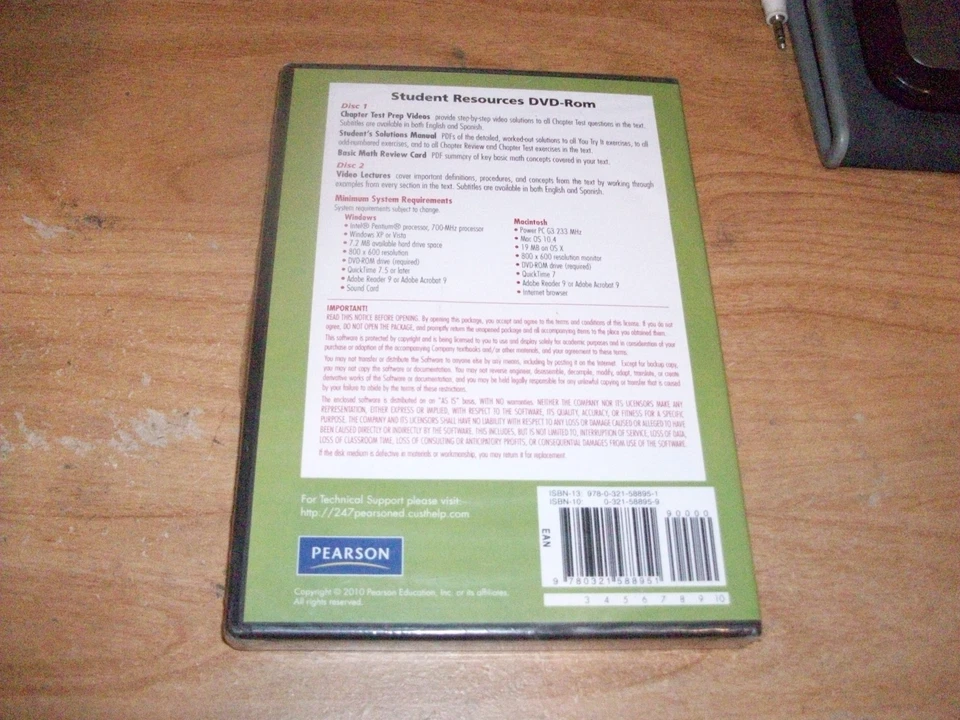 Student Resources DVD ROM To Accompany Prealgebra With Robert Prior WIN/MAC NEW - Image 2 of 3