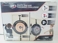 MD Sports Axe Throwing and Dart Challenge Over the Door Indoor Fun Game