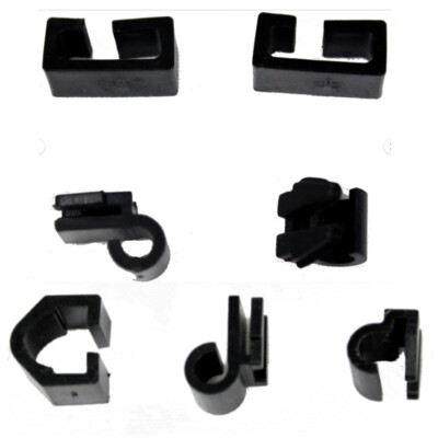 1969 - 1973 Corvette Right RH + Left LH Washer Nozzle Tube Clips FULL SET of 7