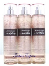 BATH  BODY WORKS A THOUSAND WISHES FRAGRANCE MIST SPRAY 8 FL OZ LOT OF 3 PCS 