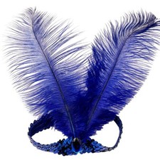 2pcs Sequins Feather Headpiece1920s Flapper HeadbandMardi Gras Carnival Party...