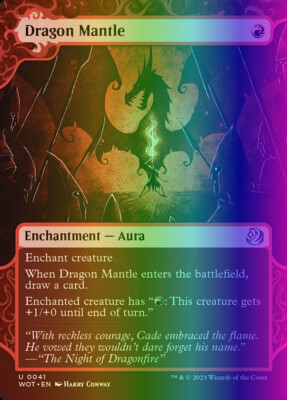 MTG Dragon Mantle (41/103) Wilds of Eldraine Enchanting Tales LP FOIL