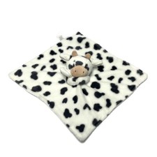 Carters Baby Spotted Cow Security Blanket Plush Lovey Gray White 68138