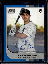 2021 Topps Archives Snapshots #16 Nick Madrigal Base Autographs Blue Border #/50