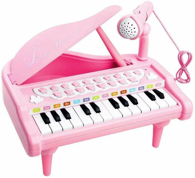 toy piano with microphone