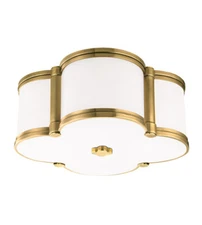 CHANDLER 2LT 13" FLUSH MOUNT IN AGED BRASS