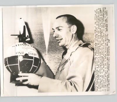 NAVY Malcom Rose Awarded 34 Hr BALLOON Flight Washington 1958 Press ...