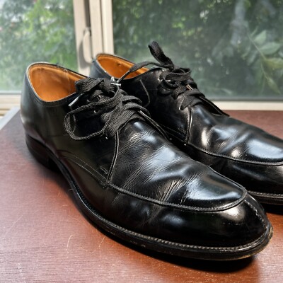 Foot-So-Port Supreme Oxford Black Leather Apron Toe Lace Up Shoes Men s 11.5AA