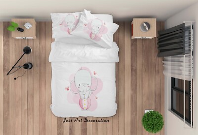 3D Elephant Ball Butterfly Cartoon Quilt Cover Set Bedding Sets Pillowcases 64