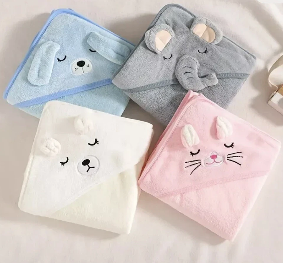 Albornoz bebé Bearington Collection toalla de baño manta envoltura con capucha Foto 4 de 4