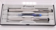 PARKER VECTOR Stainless Steel Fountain Pen & Mechanical Pencil Set - E12