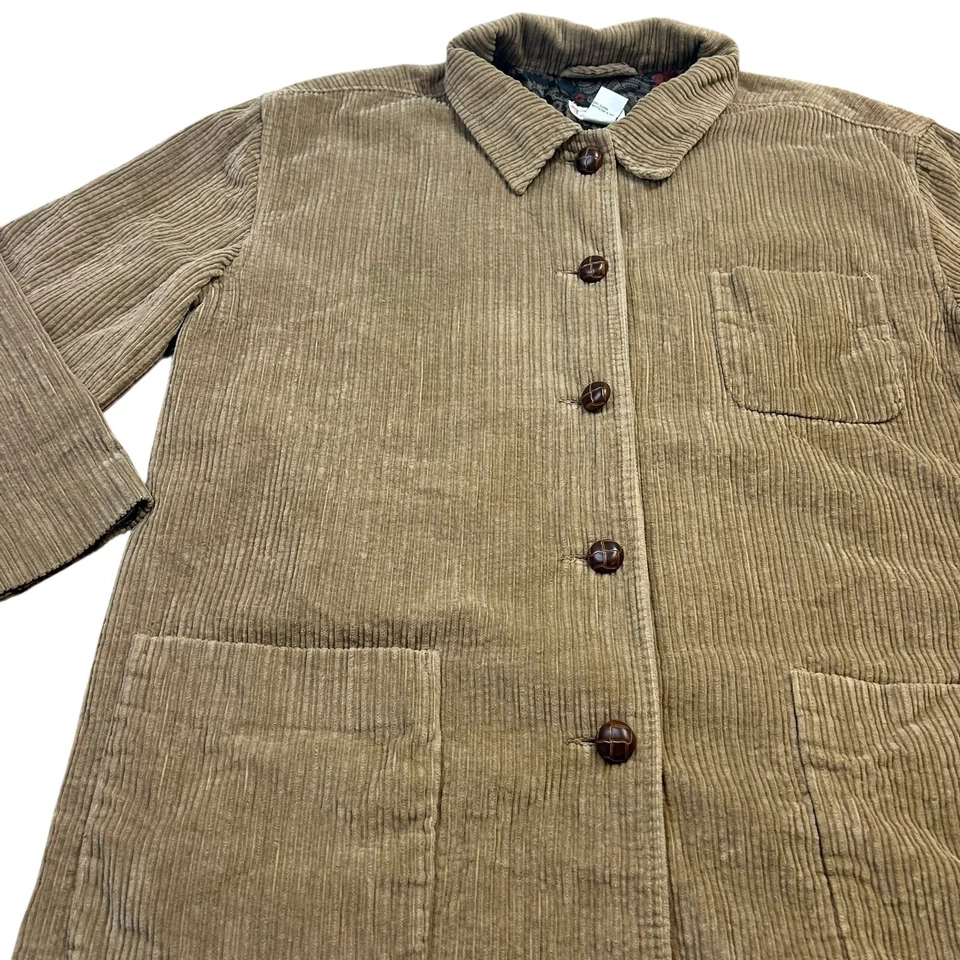 Vintage Corduroy Chore Jacket Paisley Lining Cottagecore Women’s 48 Inch Bust - Image 2 of 4