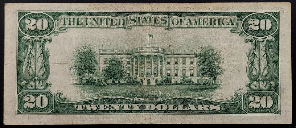 1934 B $20 Federal Reserve Note, STAR NOTE, Chicago! Fr# 2056 G *. - Image 4 of 4