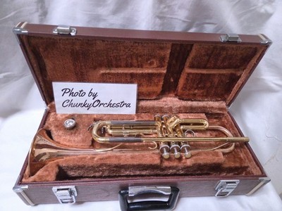 YAMAHA YTR-333 Trumpet Intermediate Model Gold Brass Japan Tested