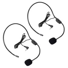 2PCS Ear Microphone Flexible Wired Boom for Voice Amplifier, Voice...