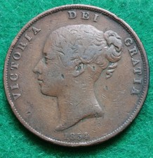 1854 Victoria Copper Penny #4844
