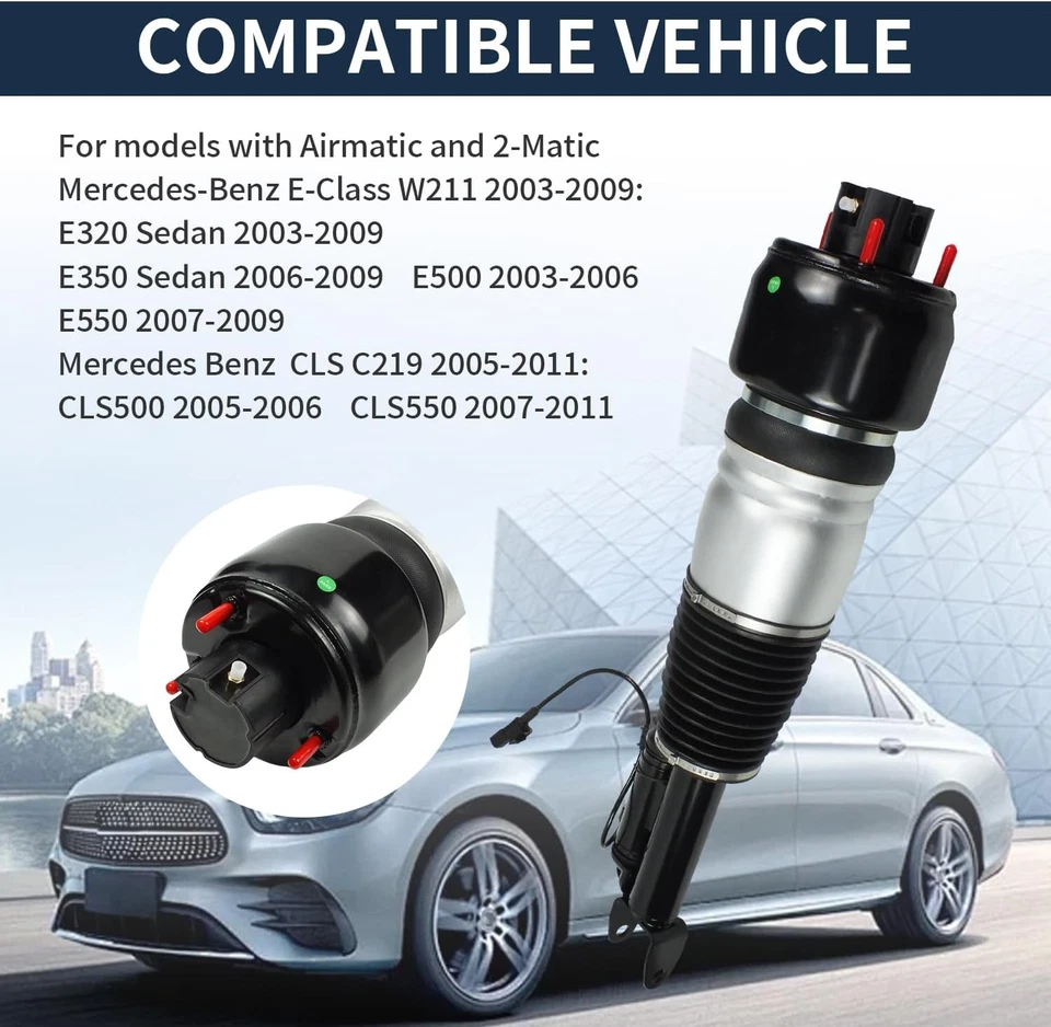 Amortiguador de puntal de suspensión neumática delantera izquierda 2113205513 para Mercedes-Benz CLS500 CLS550 Foto 3 de 4