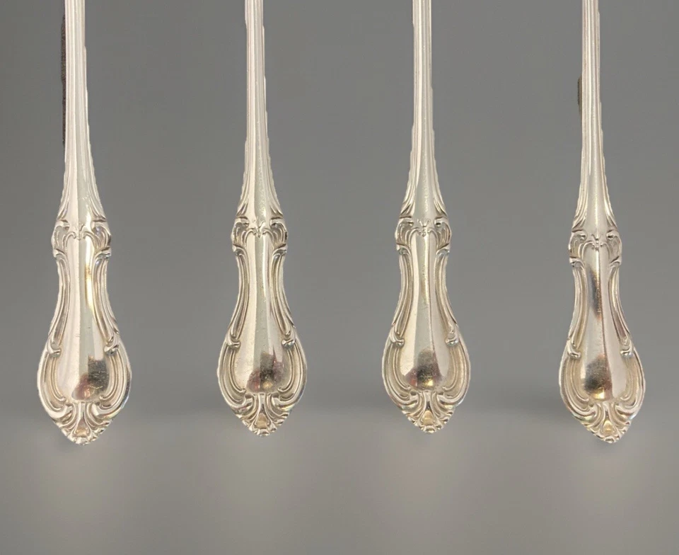 4 Cucharas de té heladas International Sterling JOAN OF ARC 7 3/8" 29g cada una sin mono. Foto 2 de 4