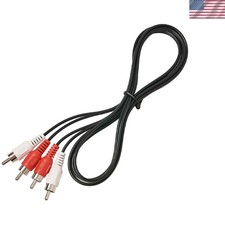 Tangle-Free 5 FT RCA Male to Male Cable - Perfect for Home Audio Systems