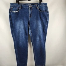 Vigoss Jeans Womens Plus 20 The Jagger Skinny Classic Fit Blue (40x28)