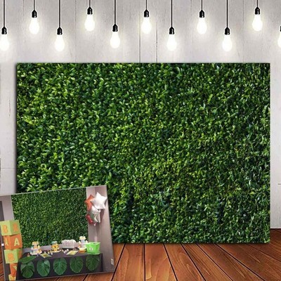 Nature Spring 3D Green Leaves Theme Photo Background Wedding 7x5 FT, 