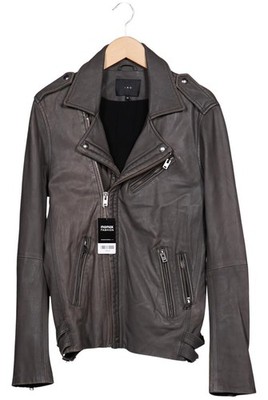 Iro Jacke Herren Anorak Jacket Kurzmantel Gr. M Leder Grau #7qhfe3t