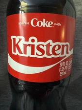 Share a Coke with  Kristen 2025 Personalized Gift Coca~Cola Bottle 20oz CombShip