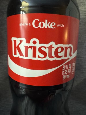 Share a Coke with Kristen 2025 Personalized Gift Coca~Cola Bottle
