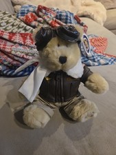 Starbucks 2004 Bearista Bear Plush Toy 32nd Edition Aviator Pilot