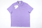 LACOSTE DH2050 6 XL LAVENDER PURPLE REGULAR FIT POLO SHIRT MENS DEFECT