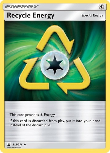 Recycle Energy (212/236) Uncommon NM SM11 SM - Unified Minds Pokemon TCG
