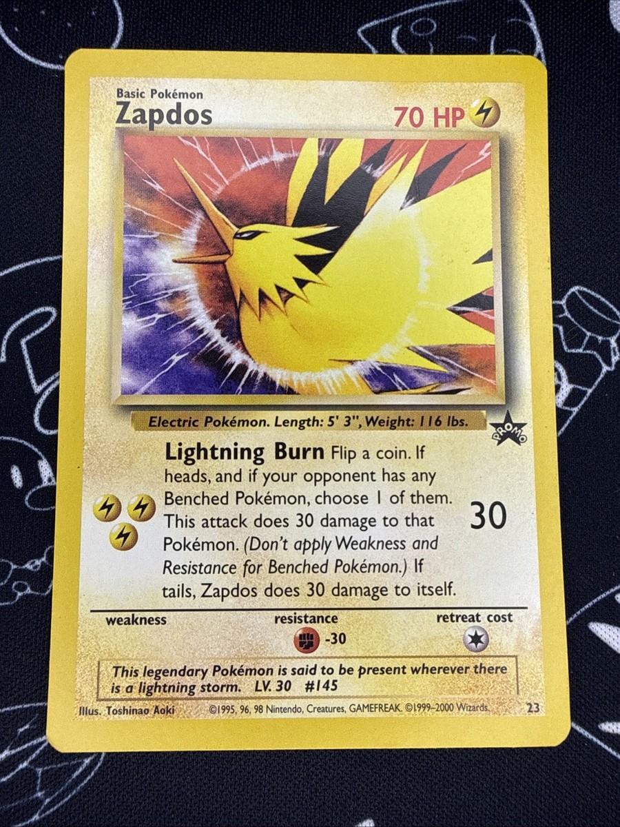 Zapdos 23 Black Star Promo - Aoki Error Pokémon Card WOTC Vintage