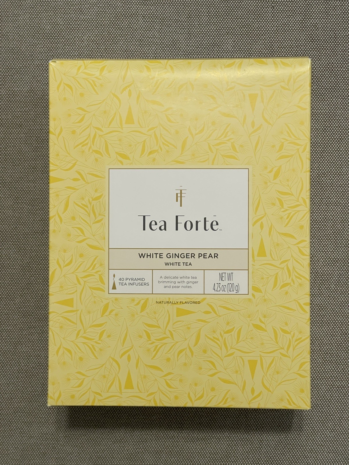 Forte White Ginger Pear 40 Pyramid Infusers White Tea Bags E