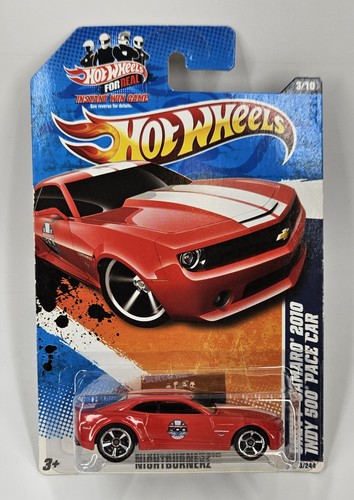 Hot Wheels Nightburnerz Chevy Camaro 2010 Indy 500 Pace Car 3/10 113/244 Red - Picture 1 of 7