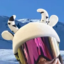 Ski Helmet Cover Knitted Warm Stretch Decorative Cartoon Cute Skiing Helmet