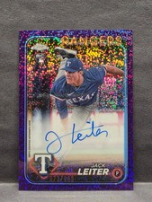 JACK LEITER - 2024 Topps Chrome Update - Purple Speckle Auto /299 RC #RA-JL