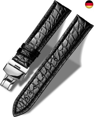 Alligator Uhrenarmband Echtes Krokodilleder Armband 18mm 19mm 20mm 21mm 22mm 23m
