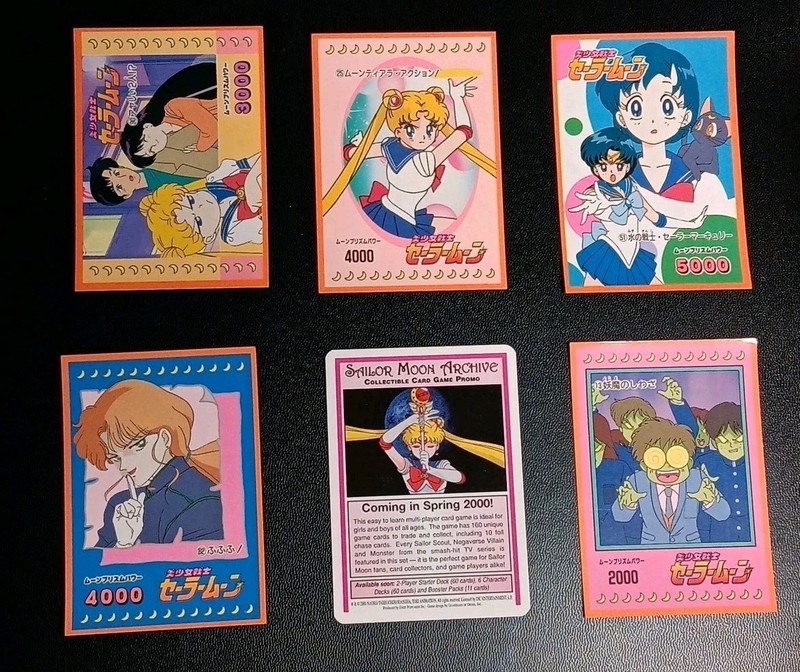 SAILOR MOON 1998 TRADING STICKER CARD JPP/AMADA TOEI RARE 6 CARD MEMORABILIA 