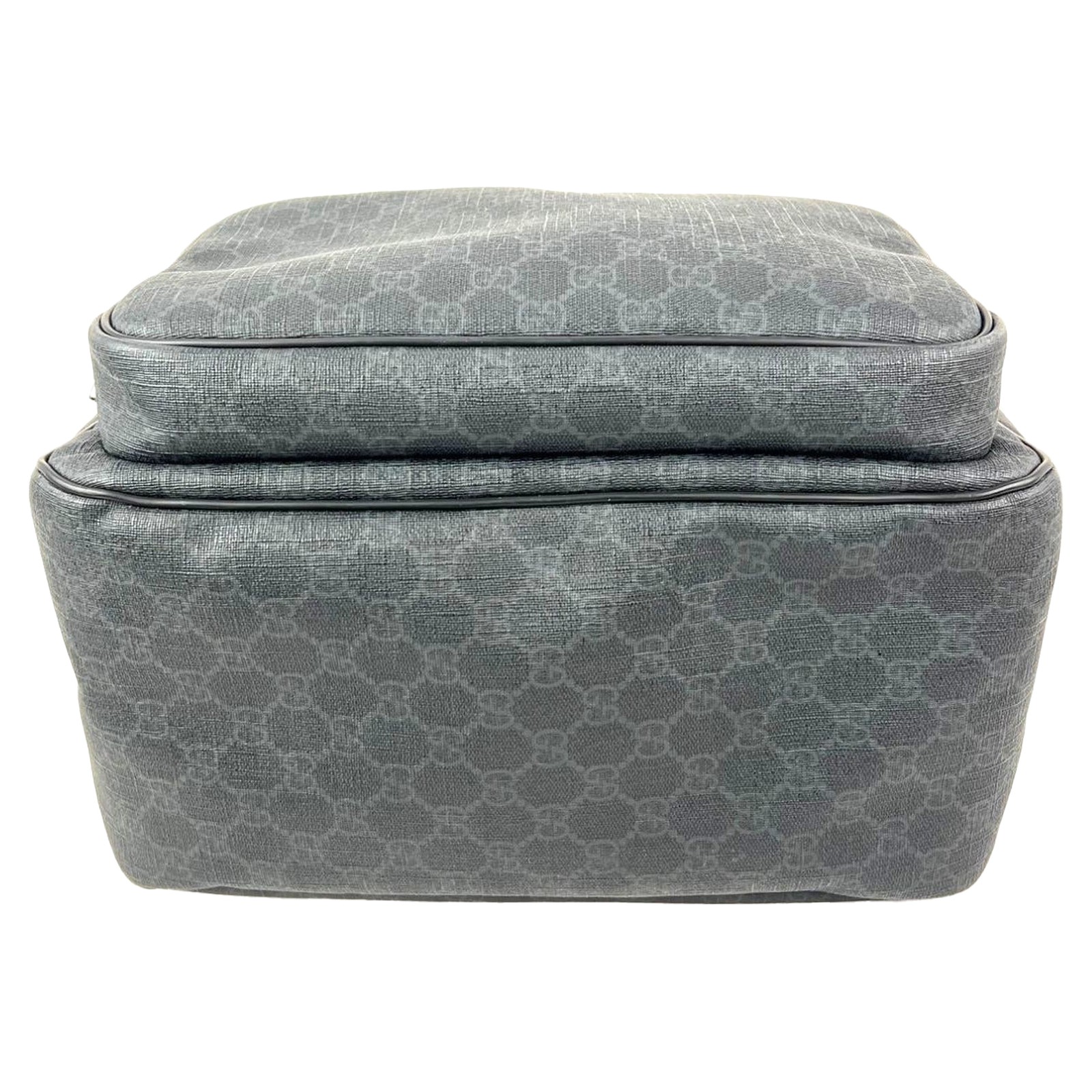 Gucci Gg Supreme Medium Day Gray Black Backpack Women Grey One Size image 3