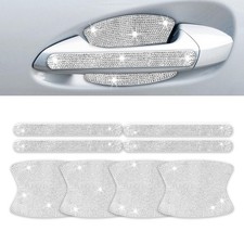 8 Pieces Bling Car Door Handle Scratch Protector, Universal Rhinestone Car St...