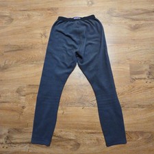 Patagonia Womens Fleece Pants Black XS Made in USA Elastic Waist Warm