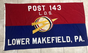 Vintage Boy Scout Scouting Explorer Flag Post 143 Lower MakeField PA LDS 58x34"