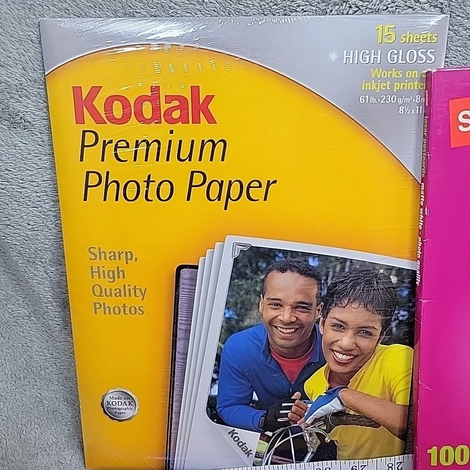 Mixed Lot Kodak Photo Paper & Staples Cards Inkjet Laser 4 Packs READ, FREE SHIP - Image 3 of 4
