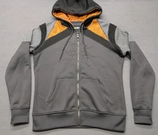 Bioware Dragon Age Inquisitor Men's Full Zip Hoodie Sz Large Gray Orange Jacket
