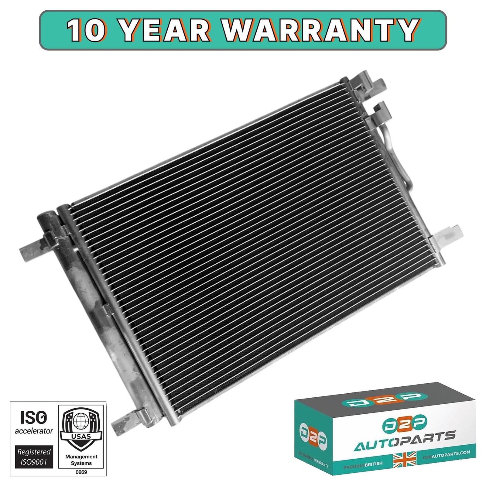 CONDENSER (AIR CON RADIATOR) FOR VW GOLF PASSAT ARTEON CADDY TIGUAN T-ROC TOURAN