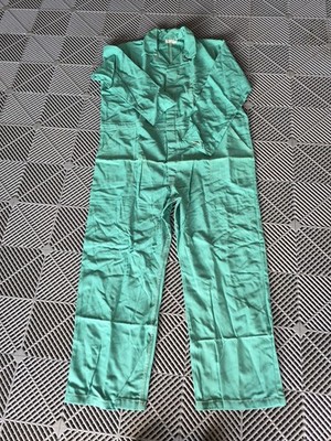 Vintage Worksafe Coveralls Size 56 Roxel Fire Retardance Green Workwear