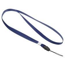 10Pcs 16" Neck Lanyards 0.4" Width Detachable Strap Lanyard Navy Blue