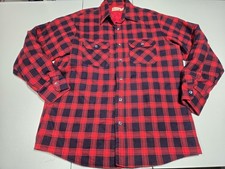 Vintage 1970's/80's XL Tall Sears Fieldmaster Flannel Lined Buffalo Plaid NWOT